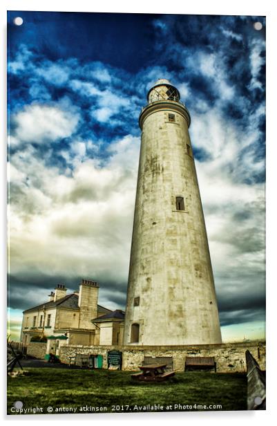 Tynemouth Lighthouse Acrylic by Antony Atkinson
