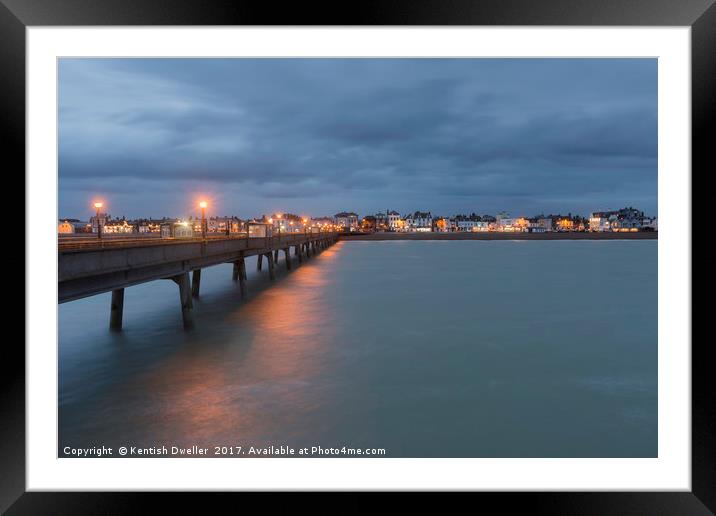 Deal Pier View Framed Mounted Print by Kentish Dweller