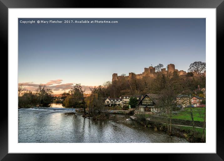 Ludlow Views from the Teme Framed Mounted Print by Mary Fletcher