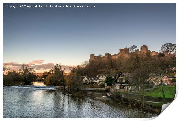 Ludlow Views from the Teme Print by Mary Fletcher