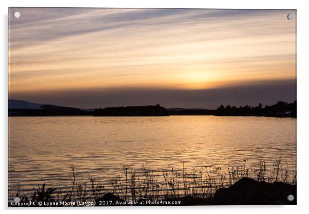 Winter Sunset over Gladhouse Reservoir Acrylic by Lynne Morris (Lswpp)