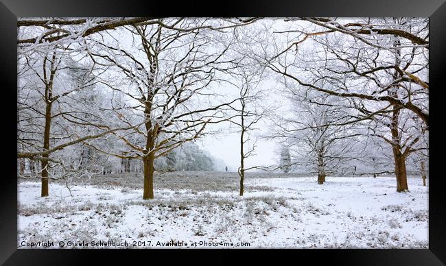 Frozen Nature - Another Version Framed Print by Gisela Scheffbuch