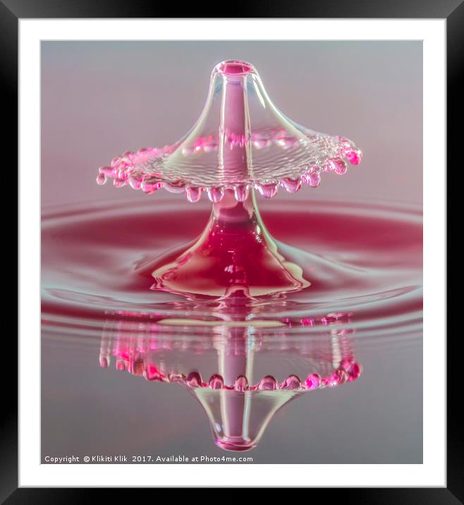 Waterdrops Framed Mounted Print by Angela H