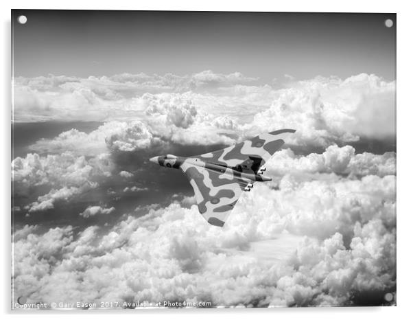 Vulcan above majestic clouds B&W version Acrylic by Gary Eason
