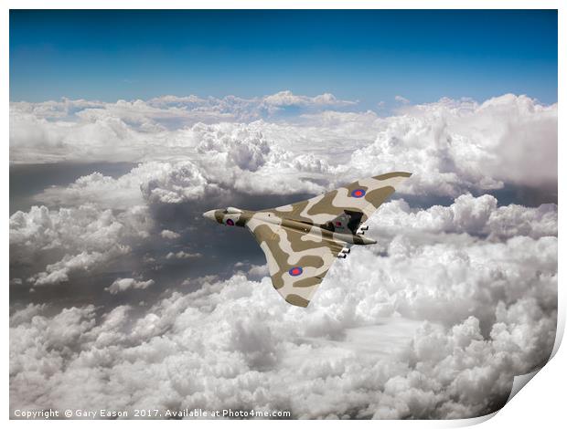 Vulcan above majestic clouds Print by Gary Eason