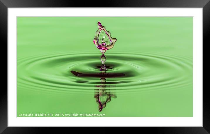 Water splash Framed Mounted Print by Angela H