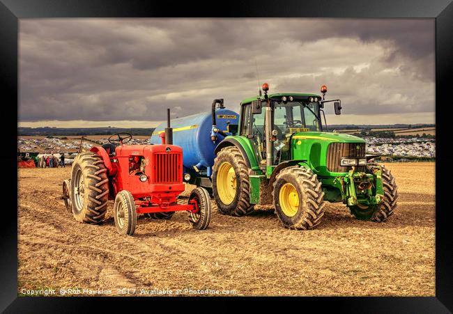 Marshall and the Deere Framed Print by Rob Hawkins