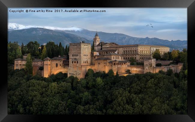 Alhambra, Granada Framed Print by Fine art by Rina