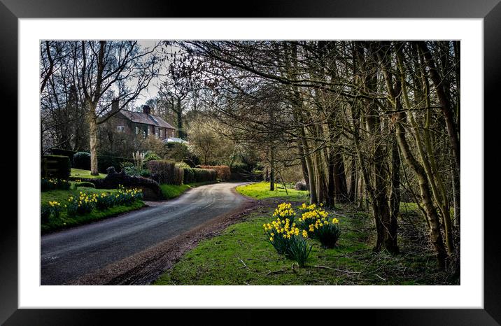 Little Bollington in Spring Framed Mounted Print by chris east