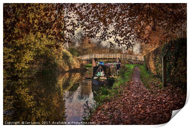 Autumnal Towpath Print by Ian Lewis
