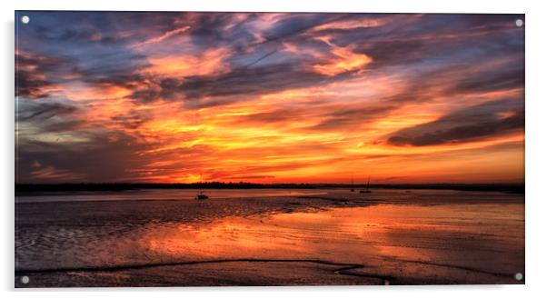 Sunrise at Maldon Acrylic by peter tachauer