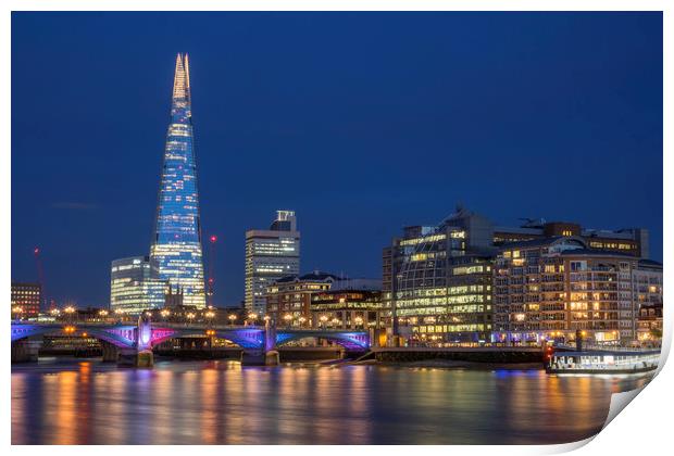 The Shard by Night Print by peter tachauer