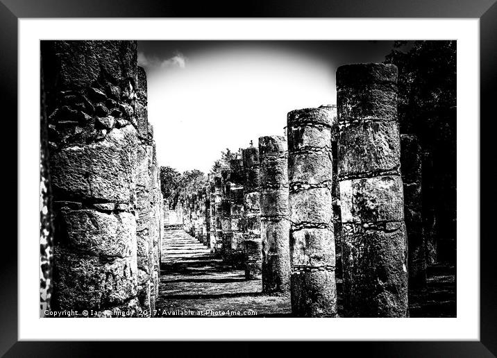 Warrior temple, Mexico Framed Mounted Print by Ian Kennedy