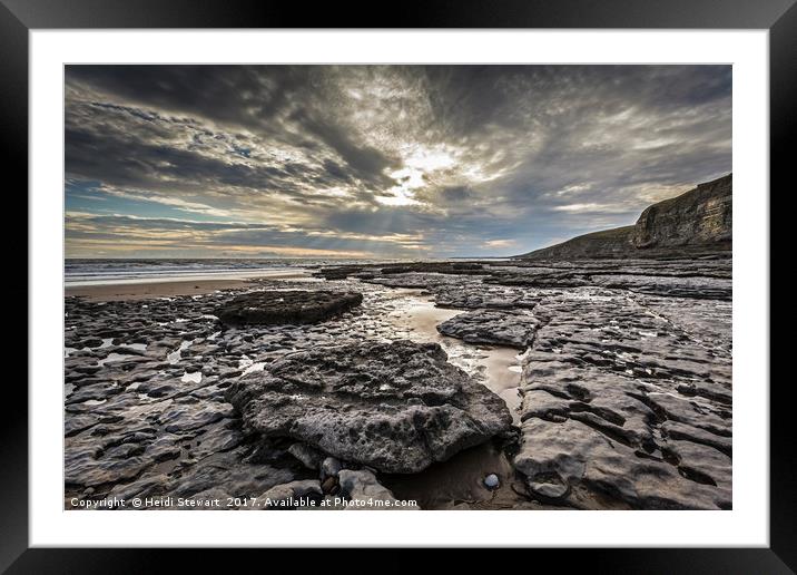 Dunraven Bay Southerndown  Framed Mounted Print by Heidi Stewart