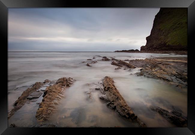 Crackington haven Cornwall Framed Print by Eddie John