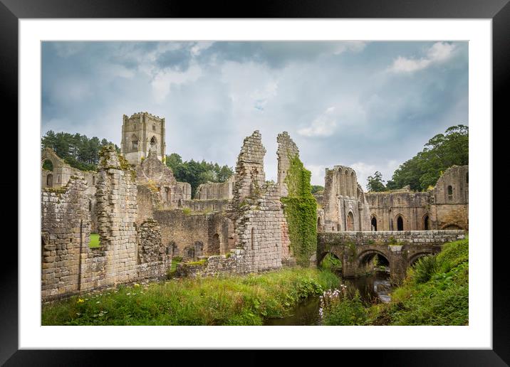 Fountains Abbey  Framed Mounted Print by chris smith