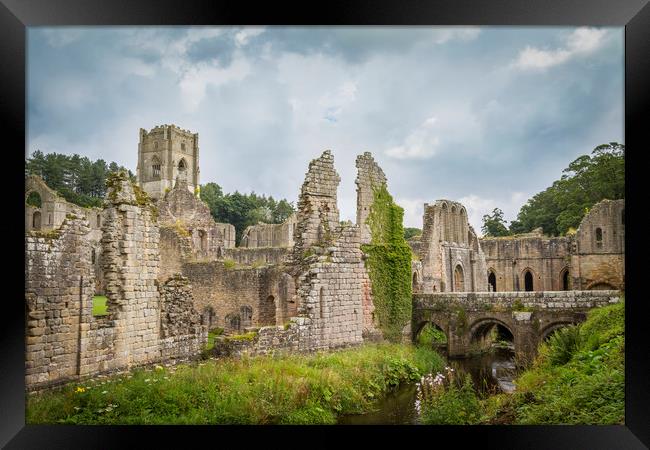 Fountains Abbey  Framed Print by chris smith