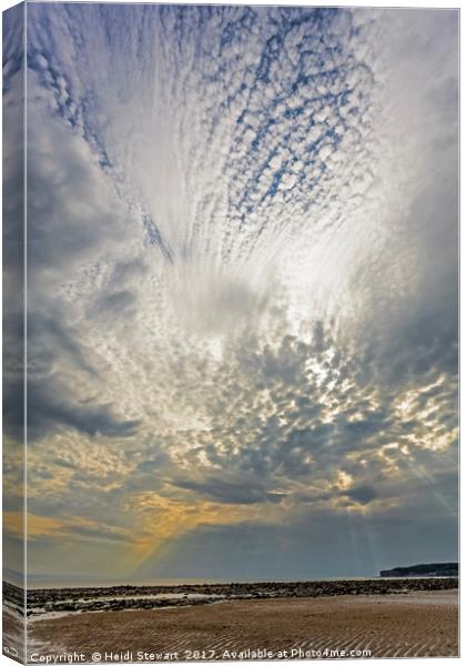 Big Skies at Llantwit Major Beach Canvas Print by Heidi Stewart