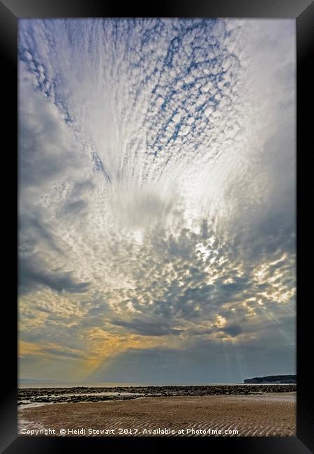Big Skies at Llantwit Major Beach Framed Print by Heidi Stewart