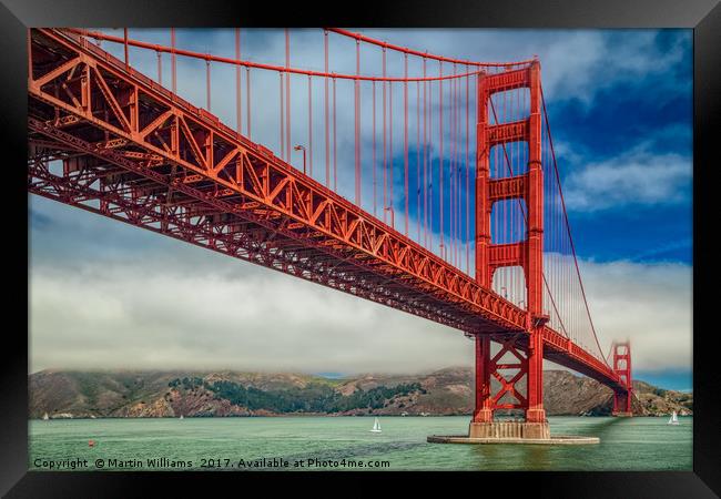 Golden Gate Bridge Framed Print by Martin Williams