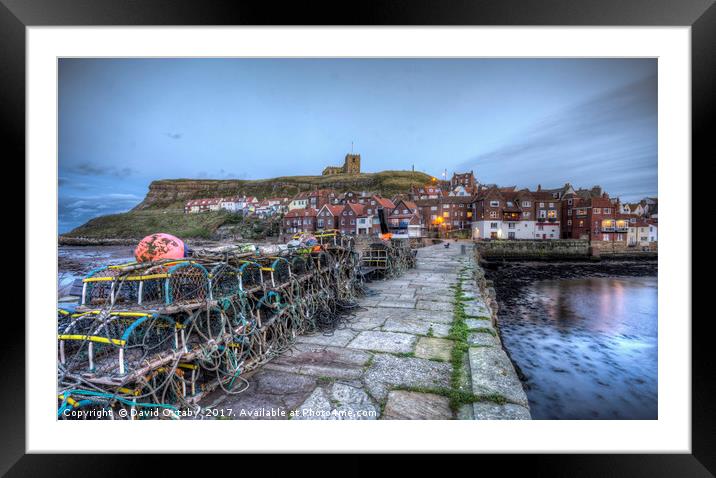 Whitby Abbey from the old Harbour Framed Mounted Print by David Oxtaby  ARPS
