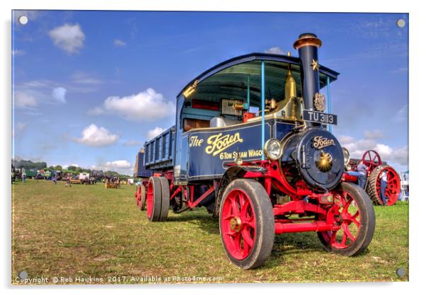 The Foden Steam Wagon Acrylic by Rob Hawkins