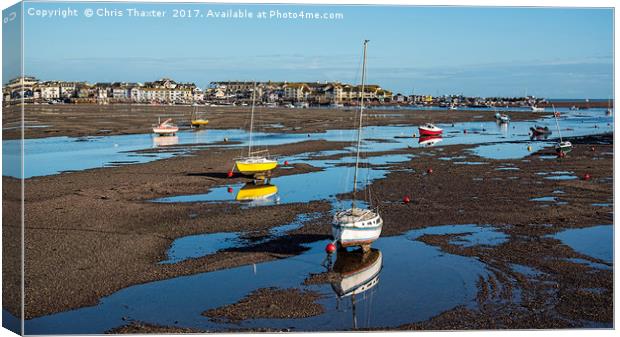 Low Tide at Teignmouth Canvas Print by Chris Thaxter