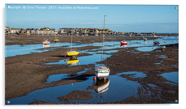 Low Tide at Teignmouth Acrylic by Chris Thaxter