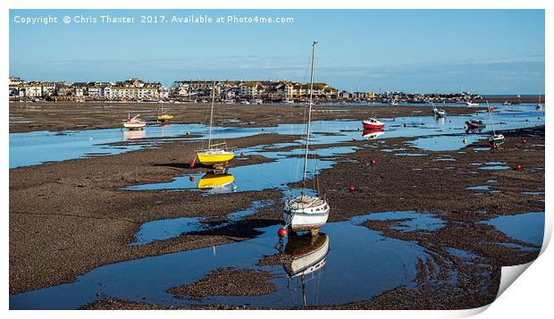 Low Tide at Teignmouth Print by Chris Thaxter