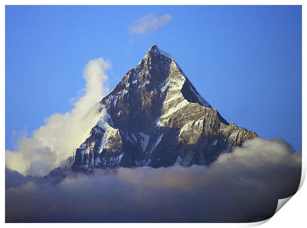 Machapuchare, the Fishtail Mountain, Pokhara at Da Print by Jacqi Elmslie