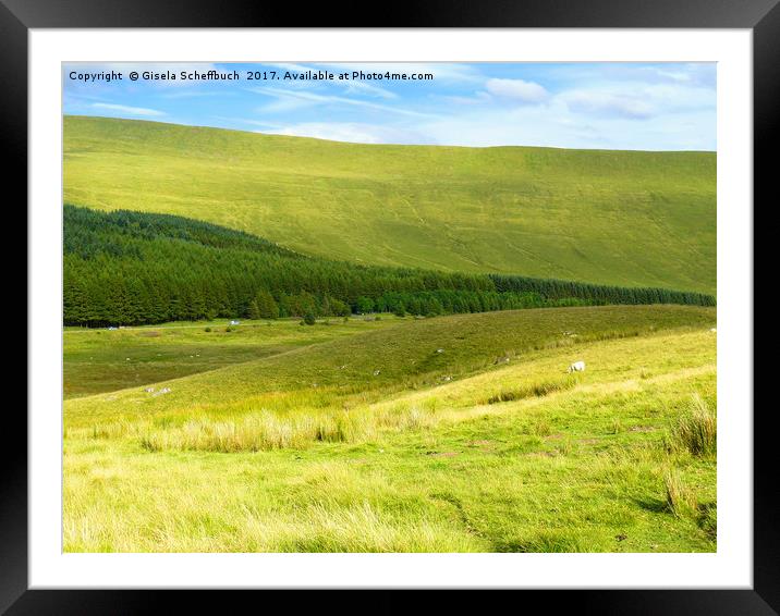 Brecon Beacons National Park II Framed Mounted Print by Gisela Scheffbuch