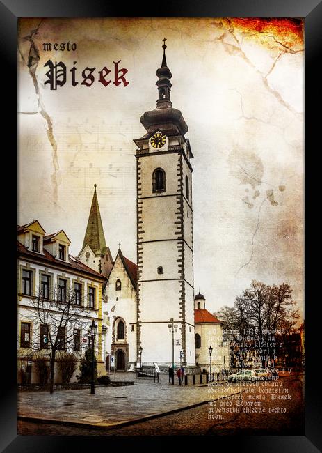 Church in town Pisek, Czechia Framed Print by Sergey Fedoskin