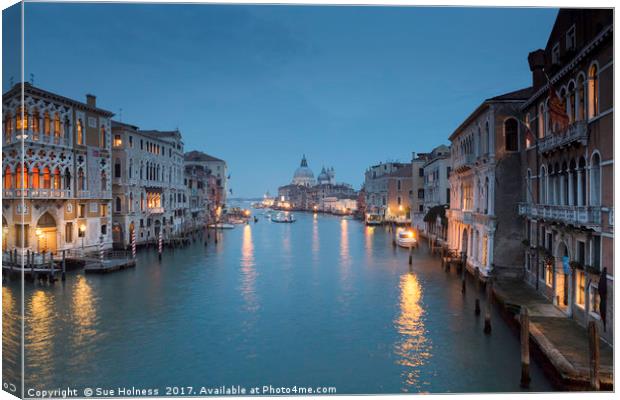 Twilight View from the Accademia Bridge Canvas Print by Sue Holness