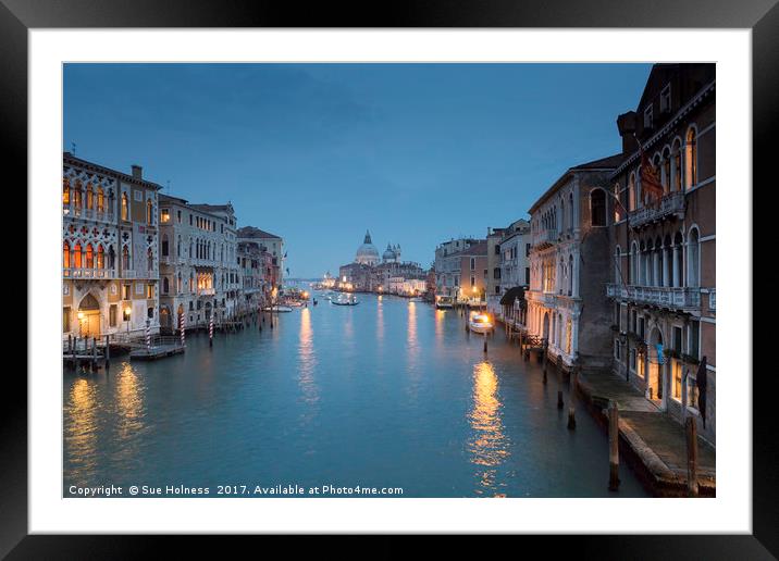Twilight View from the Accademia Bridge Framed Mounted Print by Sue Holness