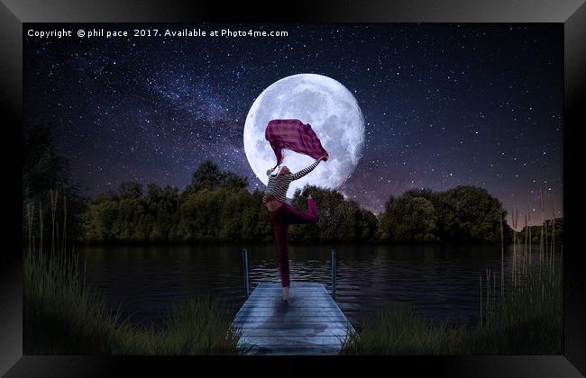 Moonlight Dance Framed Print by phil pace