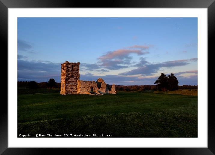 Knowlton Church Framed Mounted Print by Paul Chambers