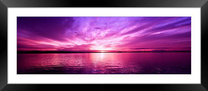 Candy pink coastal sunrise seascape. Australia. Framed Mounted Print by Geoff Childs