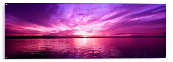 Candy pink coastal sunrise seascape. Australia. Acrylic by Geoff Childs