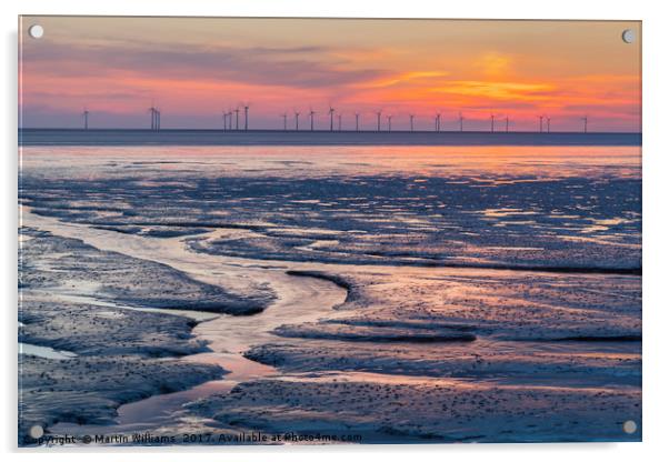 Crosby Beach, Liverpool Acrylic by Martin Williams