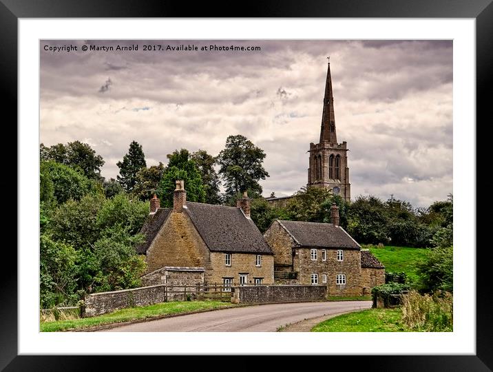 Bulwick Village Northamptonshire Framed Mounted Print by Martyn Arnold
