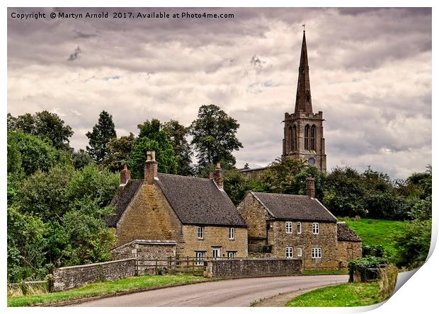 Bulwick Village Northamptonshire Print by Martyn Arnold