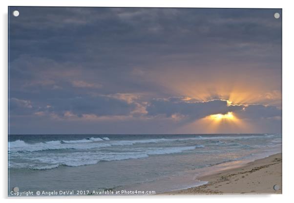 Late Afternoon in Ilha Deserta. Algarve Acrylic by Angelo DeVal