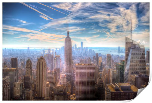 New York Manhattan Skyline Print by David Pyatt