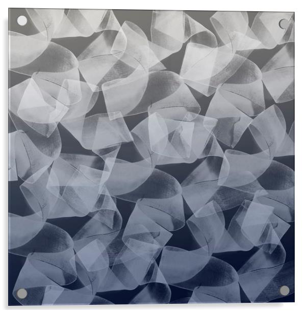 Abstract nylon ribbon pattern Acrylic by Larisa Siverina
