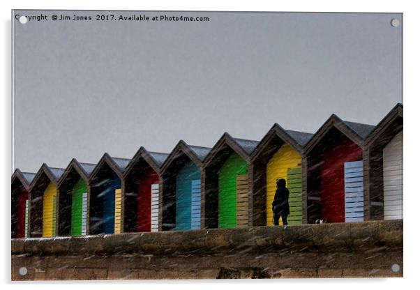 Beach Huts for hire - Heating optional Acrylic by Jim Jones