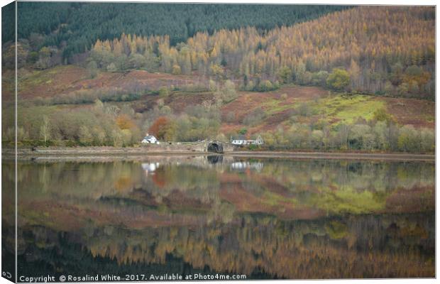 Autumn Reflections in the Highlands Canvas Print by Rosalind White
