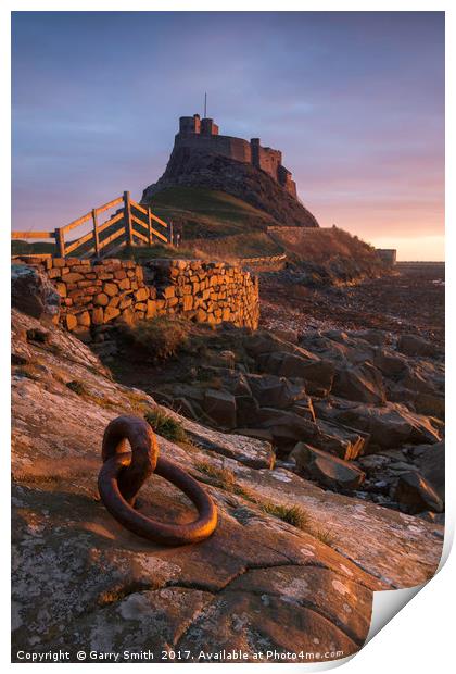 Lindisfarne Priory, Holy Island, Northumberland. Print by Garry Smith