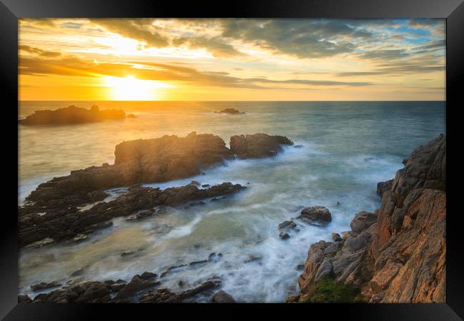 Sunset at Cobo  Framed Print by chris smith