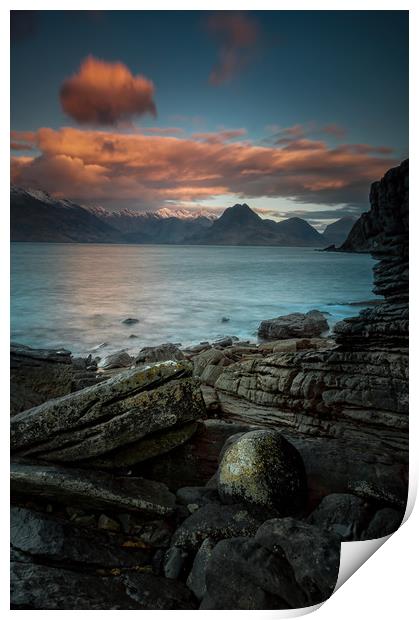 Elgol and the Black Cuillins Print by Paul Andrews