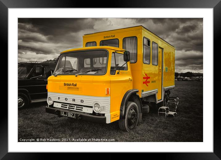 The BR crew bus  Framed Mounted Print by Rob Hawkins